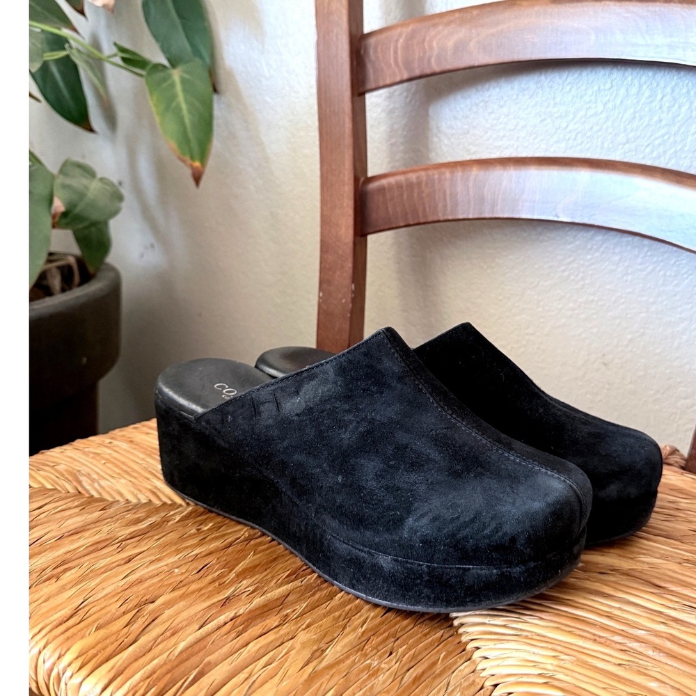 Cordani Black Suede Platform Mules Clogs Made in Italy Women's Size 40 US 9-9.5 - Picture 2 of 8